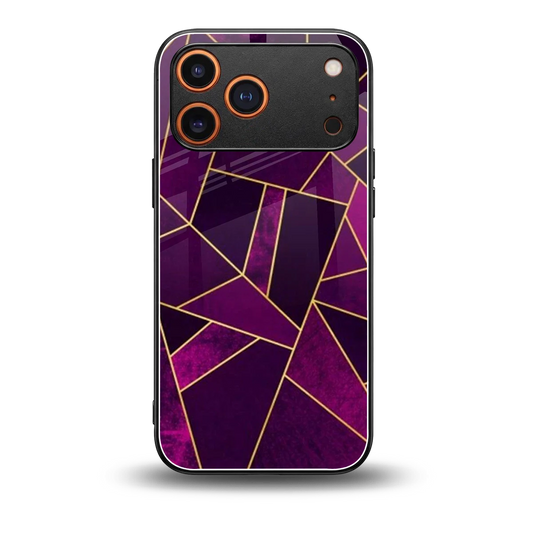 Violet Shards back phone cover | glass case for iphone 17 pro max