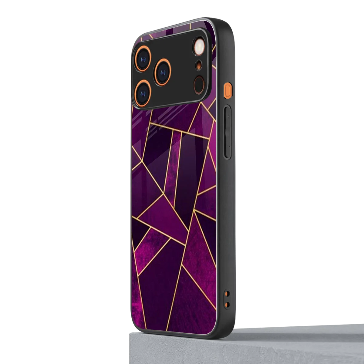 Violet Shards iphone 17 pro mobile cover | shockproof glass phone case