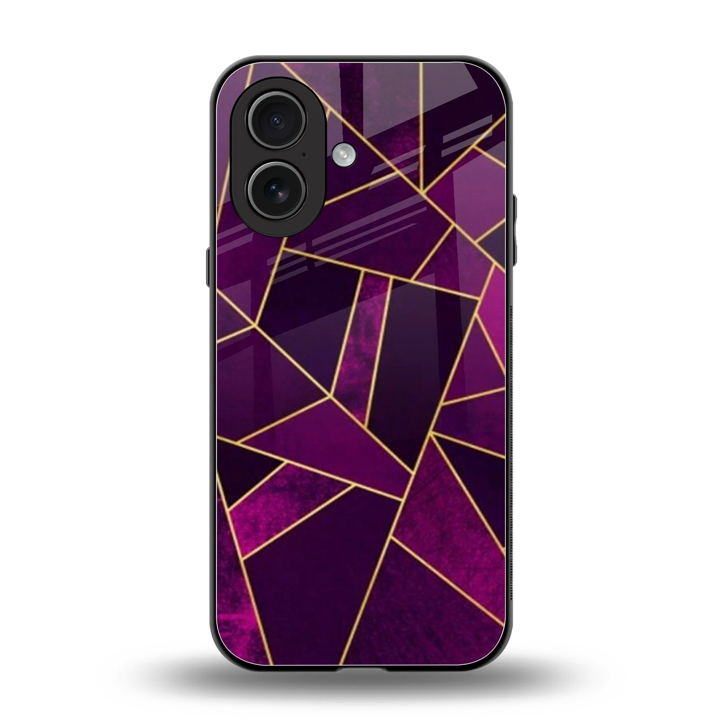 Violet Shards back phone cover | glass case for iphone 17