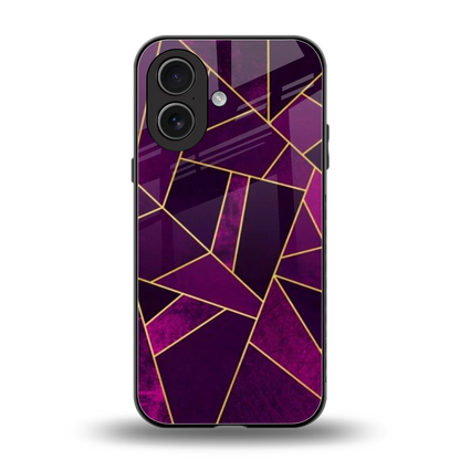 Violet Shards back phone cover | glass case for iphone 17