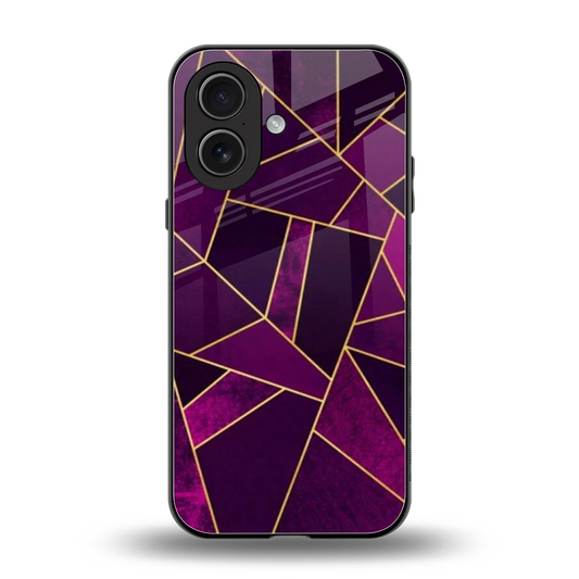 Violet Shards back phone cover | glass case for iphone 17
