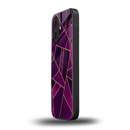 Violet Shards iphone 17 mobile cover | shockproof glass phone case