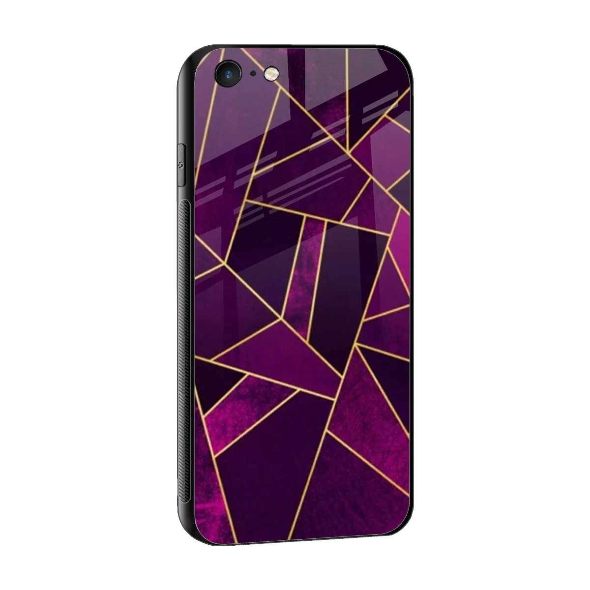Violet Shards sleek iphone 6 cover with tempered glass back and TPU edges