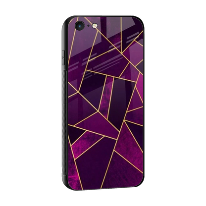 Violet Shards sleek iphone 6s plus cover with tempered glass back and TPU edges