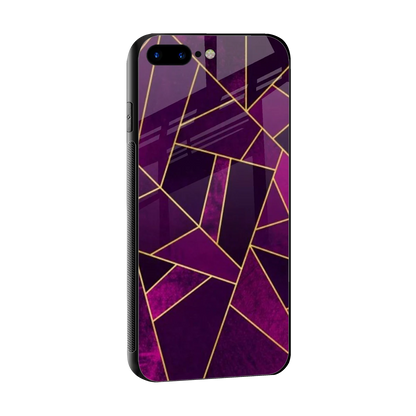 Violet Shards sleek iphone 8 plus cover with tempered glass back and TPU edges