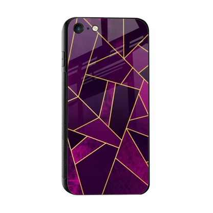 Violet Shards sleek iphone 7 cover with tempered glass back and TPU edges