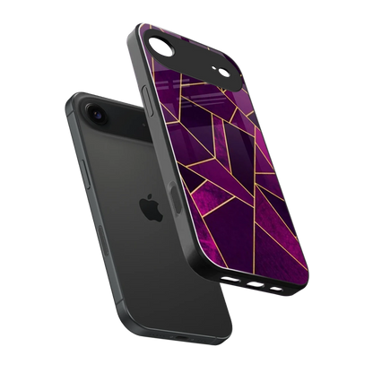Violet Shards sleek iphone air cover with tempered glass back and TPU edges