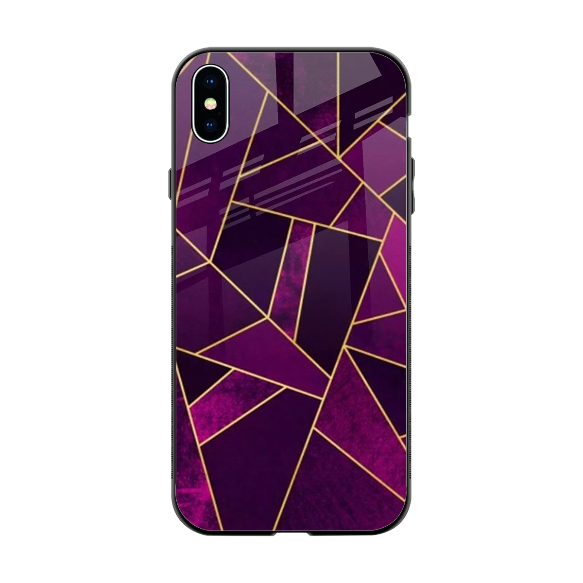 Violet Shards back phone cover | glass case for iphone xs max
