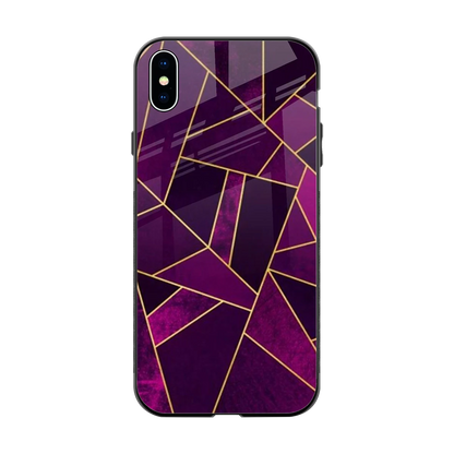Violet Shards back phone cover | glass case for iphone xs max