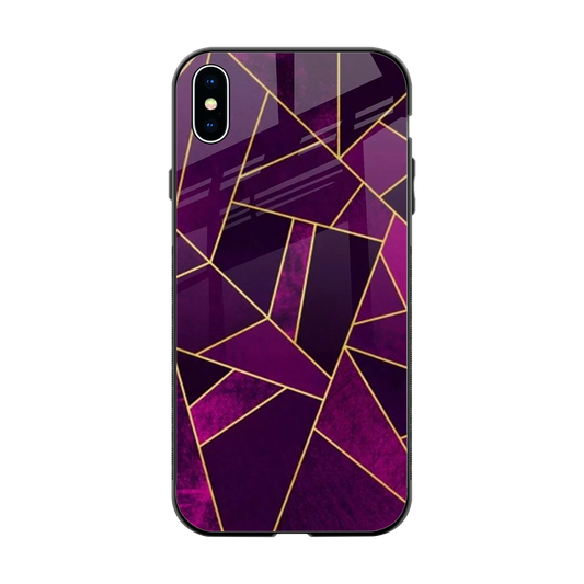 Violet Shards back phone cover | glass case for iphone xs max