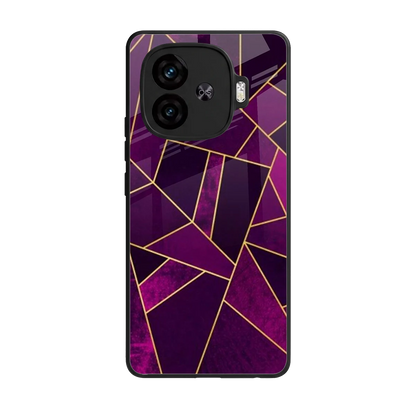 Violet Shards back phone cover | glass case for iqoo neo 10r 5g