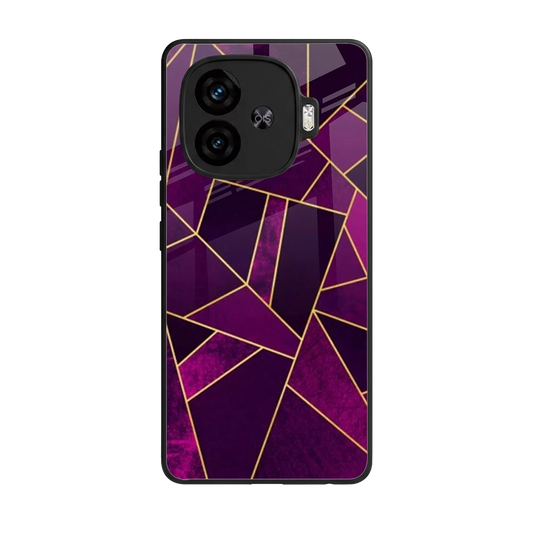 Violet Shards back phone cover | glass case for iqoo neo 10r 5g