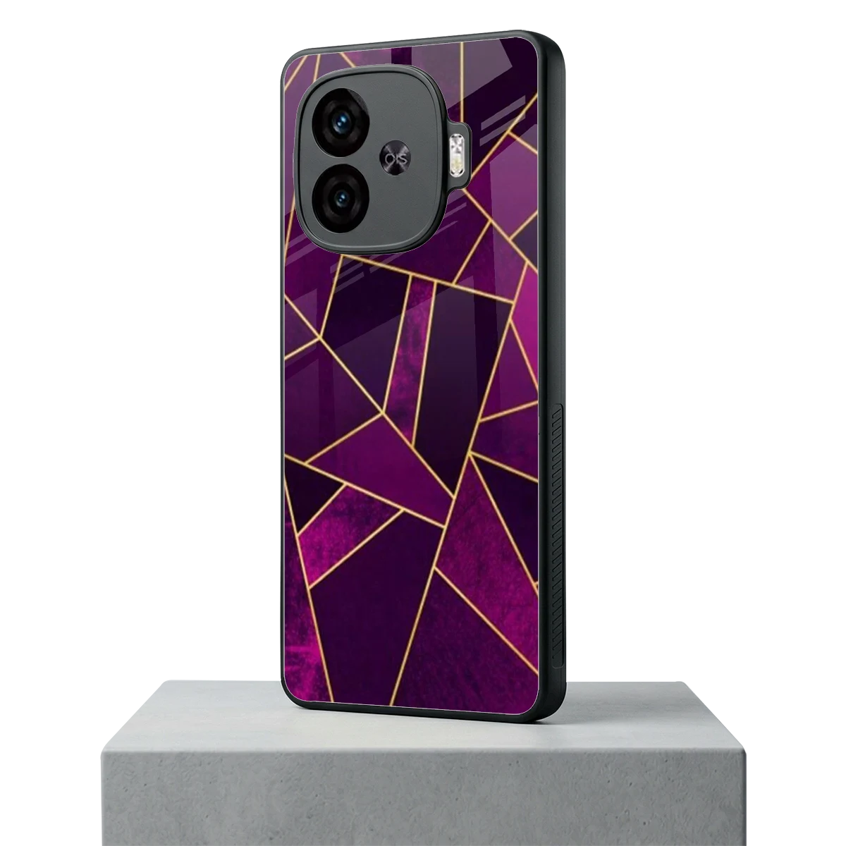 Violet Shards iqoo neo 10r 5g mobile cover | shockproof glass phone case