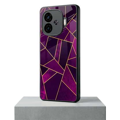 Violet Shards iqoo neo 10r 5g mobile cover | shockproof glass phone case