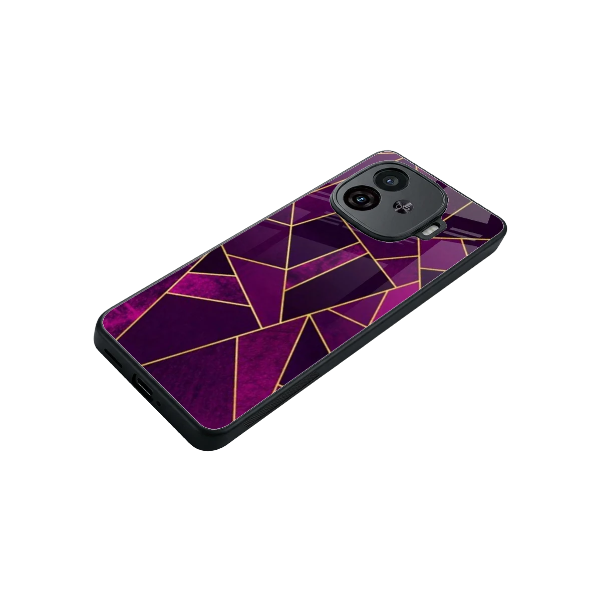 Violet Shards stylish phone case for iqoo neo 10r 5g | glossy glass and slim fit
