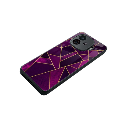 Violet Shards stylish phone case for iqoo neo 10r 5g | glossy glass and slim fit