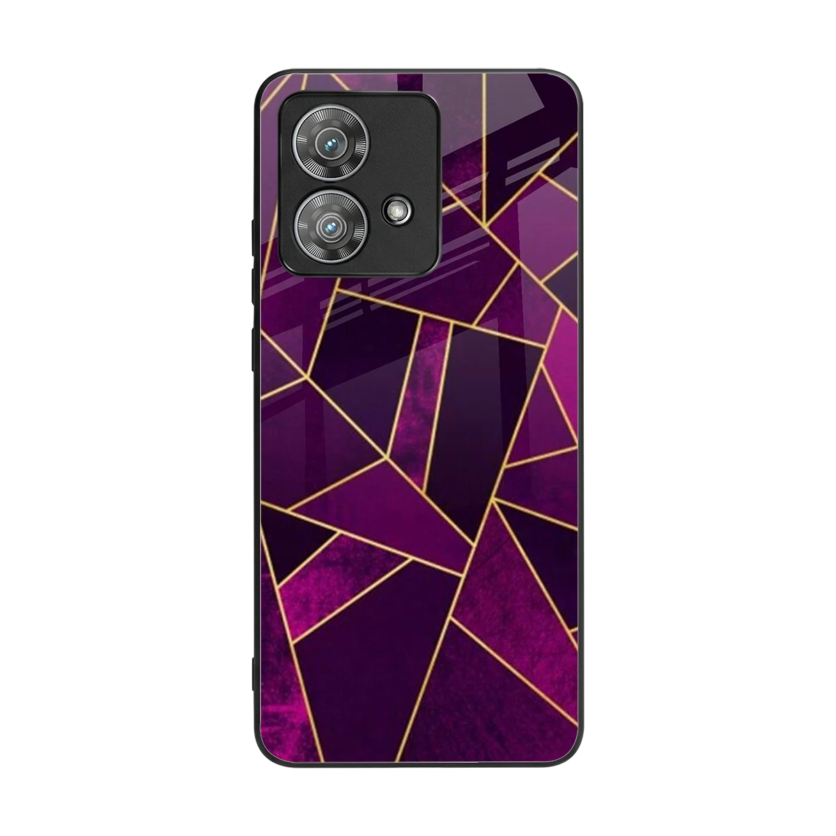 Violet Shards back phone cover | glass case for motorola edge 40 neo 5g