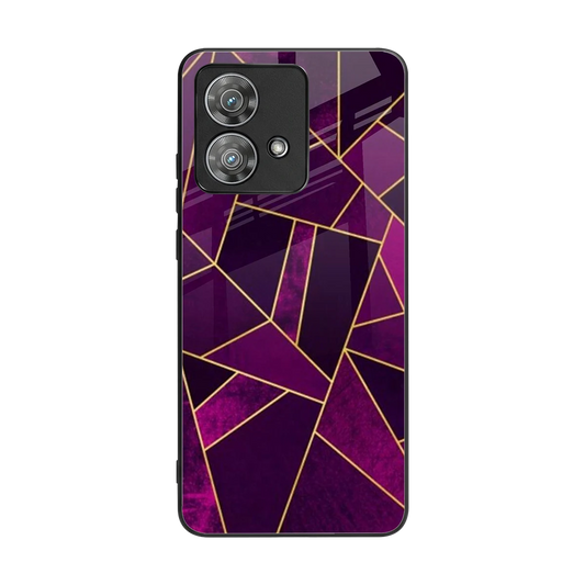Violet Shards back phone cover | glass case for motorola edge 40 neo 5g