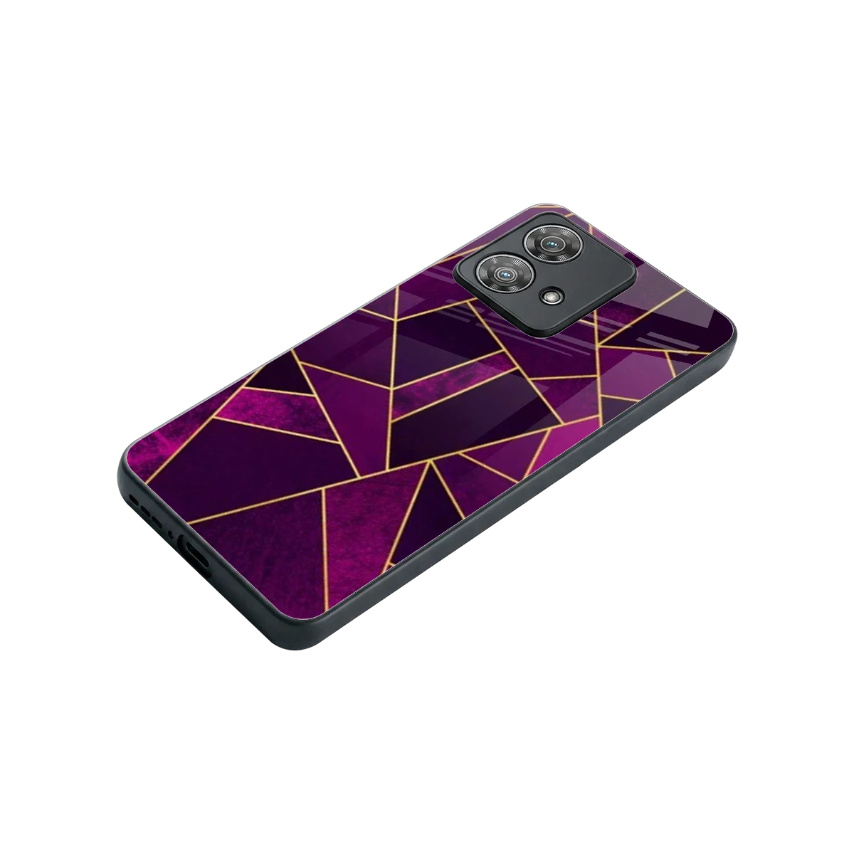 Violet Shards stylish phone case for motorola edge 40 neo 5g | glossy glass and slim fit