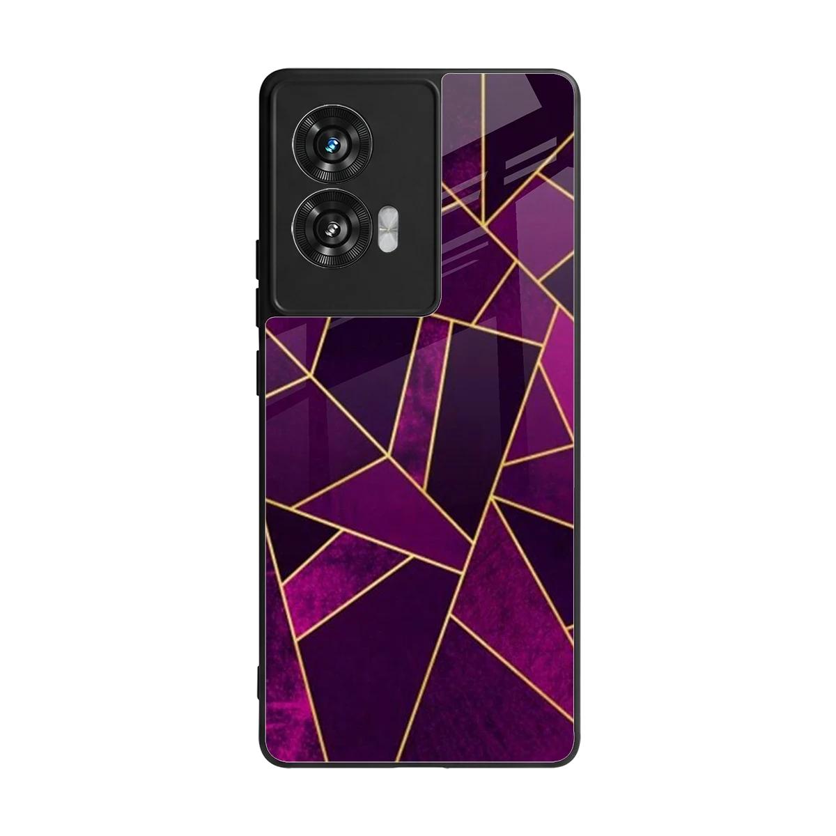 Violet Shards back phone cover | glass case for motorola edge 50 fusion