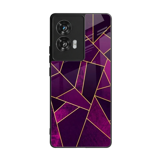 Violet Shards back phone cover | glass case for motorola edge 50 fusion