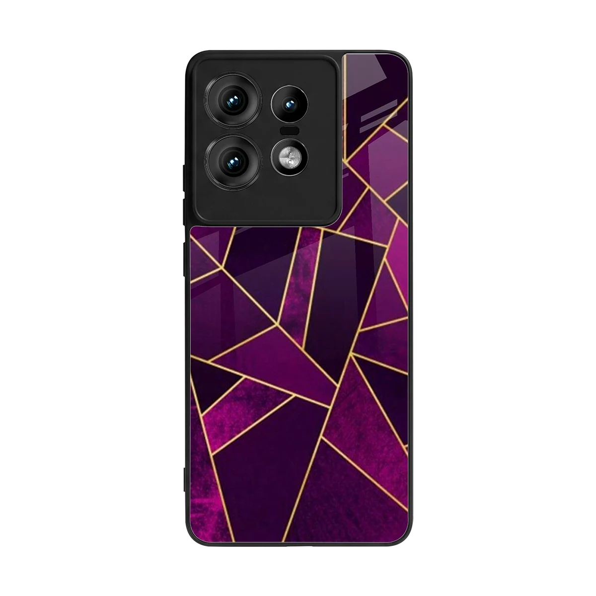 Violet Shards back phone cover | glass case for motorola edge 50 pro