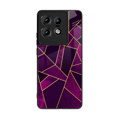 Violet Shards back phone cover | glass case for motorola edge 50 pro
