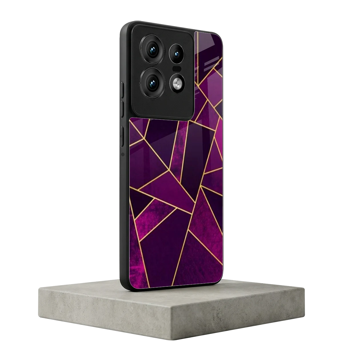 Violet Shards motorola edge 50 pro mobile cover | shockproof glass phone case