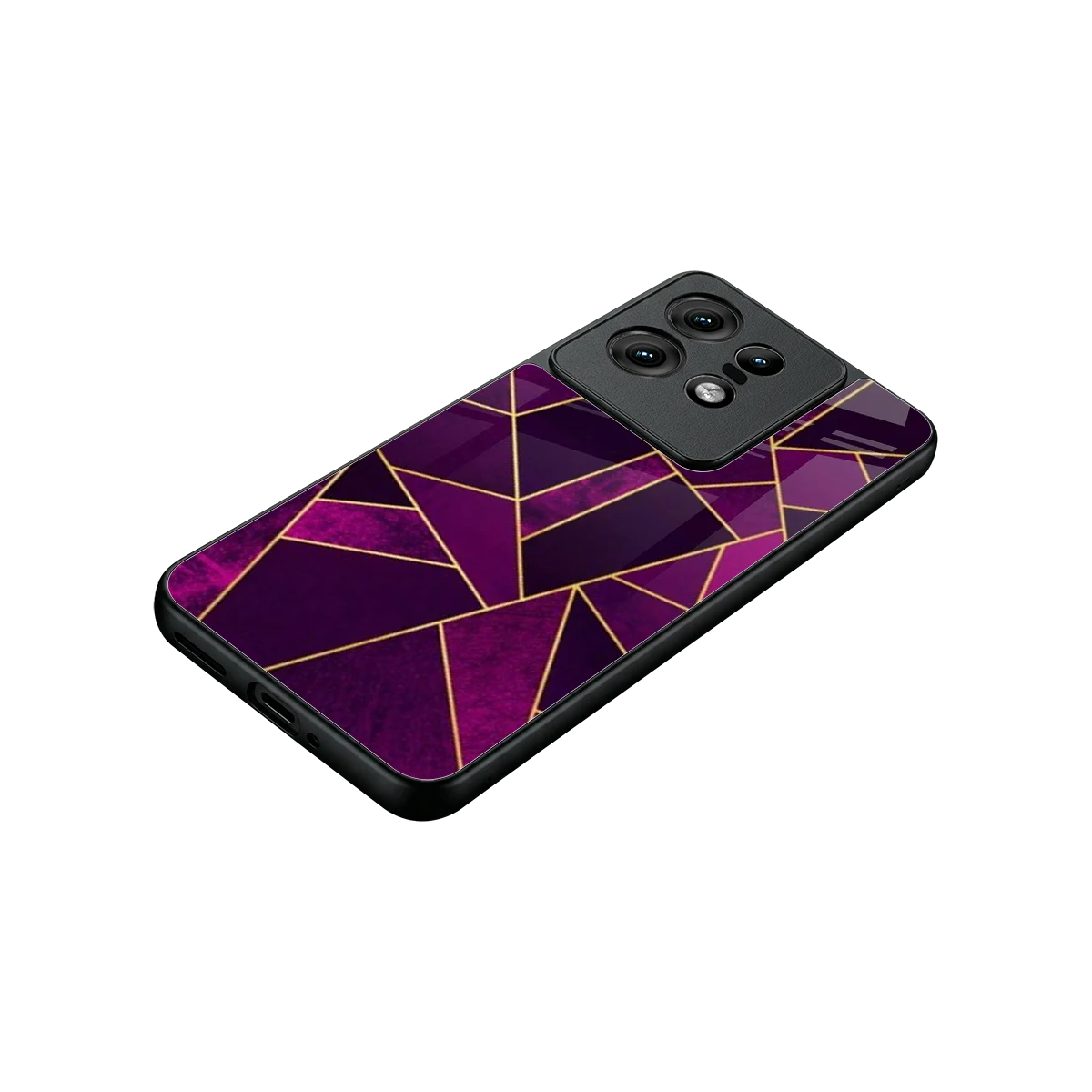 Violet Shards stylish phone case for motorola edge 50 pro | glossy glass and slim fit