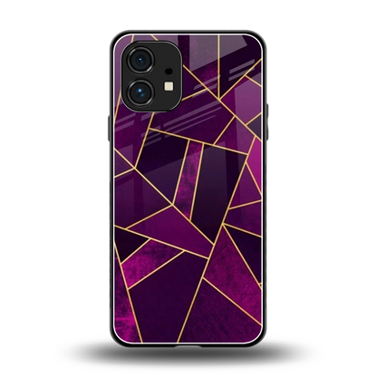 Violet Shards back phone cover | glass case for nothing phone 1