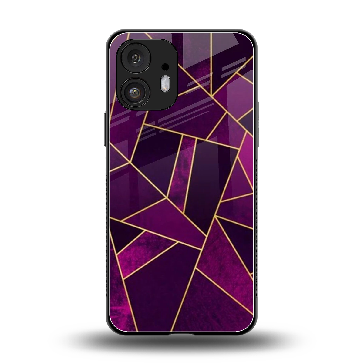 Violet Shards back phone cover | glass case for nothing phone 2