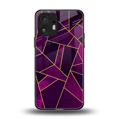 Violet Shards back phone cover | glass case for nothing phone 2