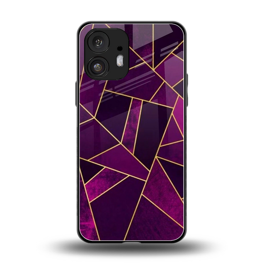 Violet Shards back phone cover | glass case for nothing phone 2