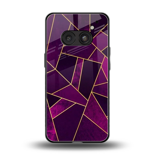 Violet Shards back phone cover | glass case for nothing phone 2a
