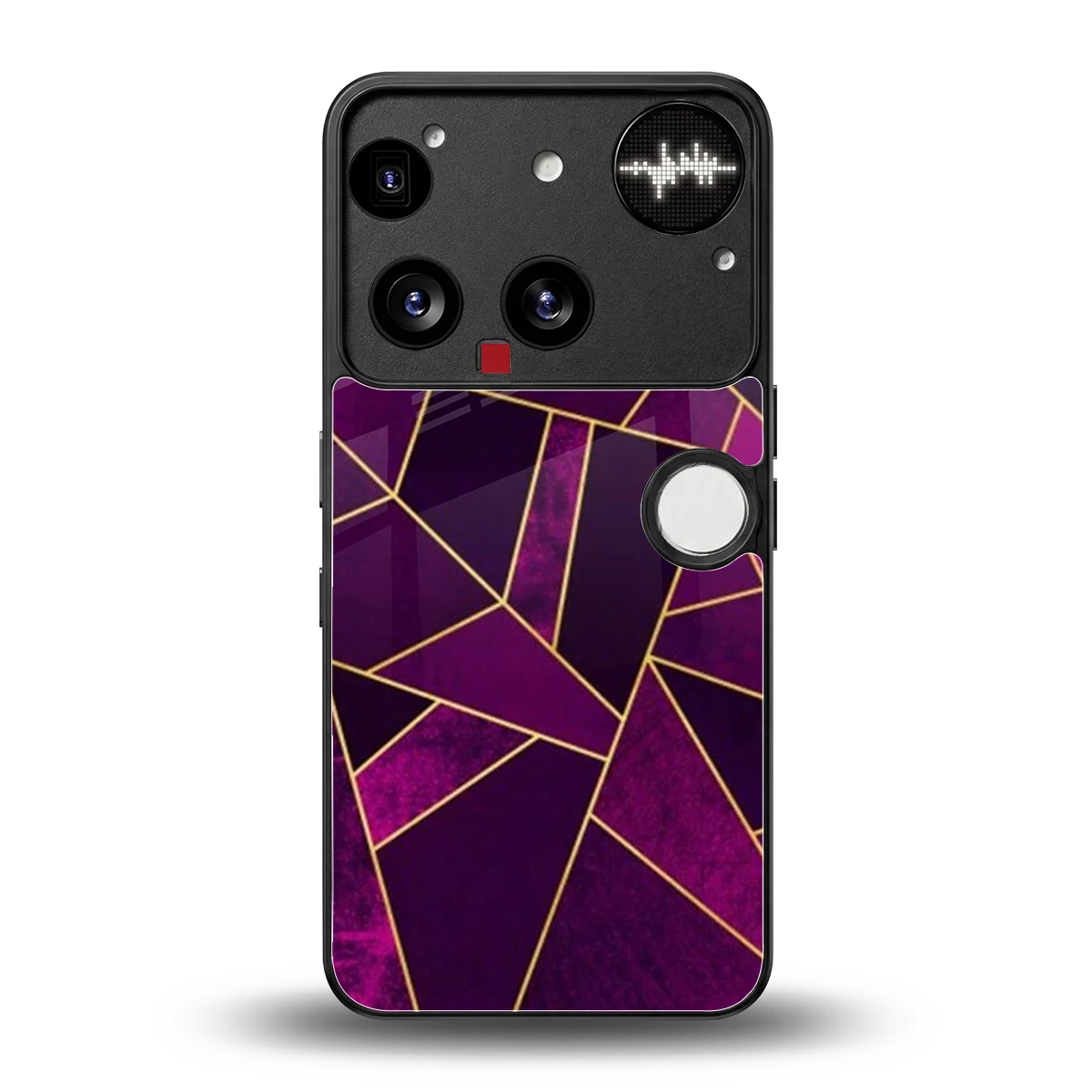 Violet Shards back phone cover | glass case for nothing phone 3