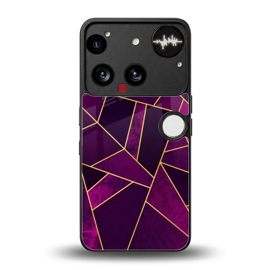 Violet Shards back phone cover | glass case for nothing phone 3