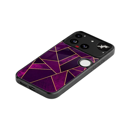 Violet Shards stylish phone case for nothing phone 3 | glossy glass and slim fit