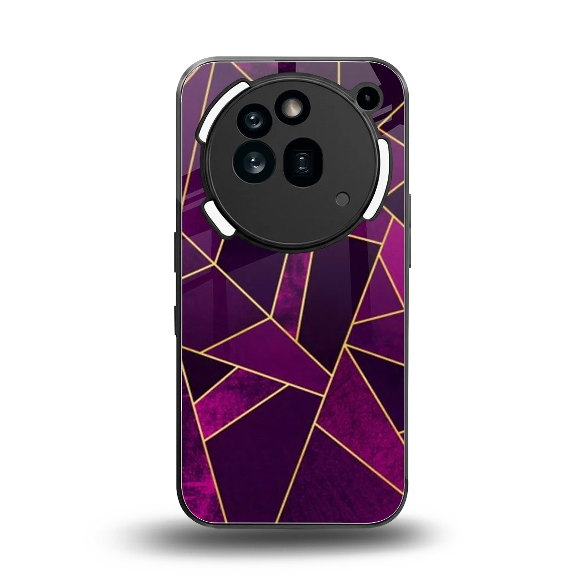 Violet Shards back phone cover | glass case for nothing phone 3a pro