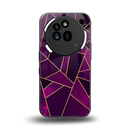 Violet Shards back phone cover | glass case for nothing phone 3a pro