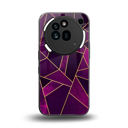 Violet Shards back phone cover | glass case for nothing phone 3a pro