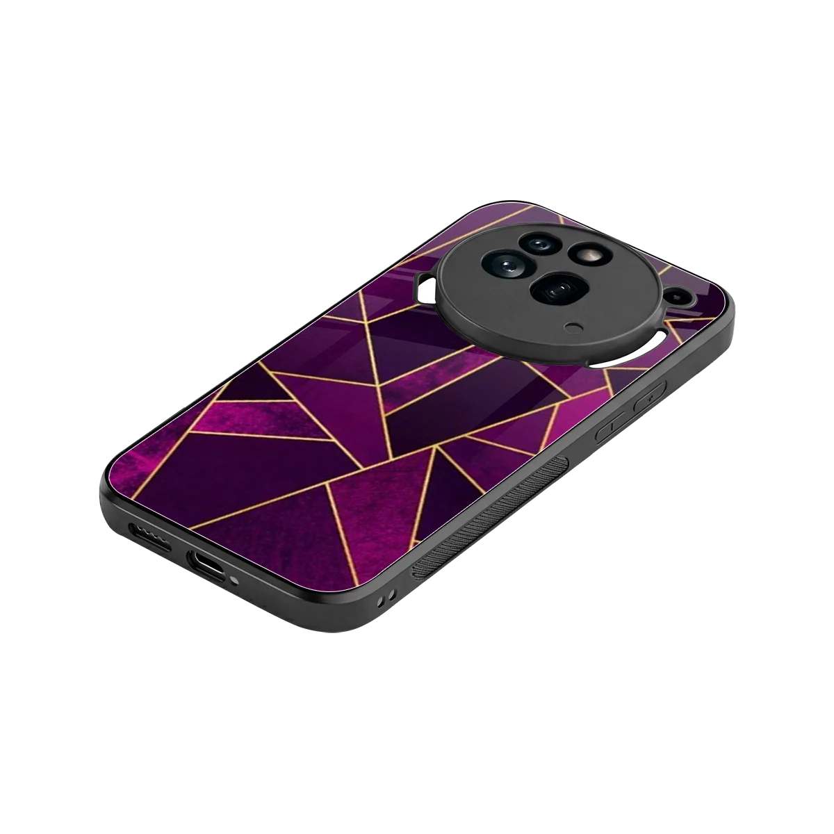 Violet Shards stylish phone case for nothing phone 3a pro | glossy glass and slim fit