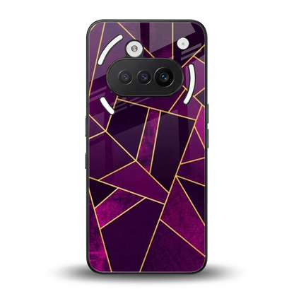 Violet Shards back phone cover | glass case for nothing phone 3a