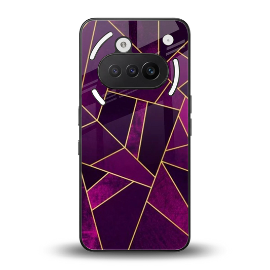Violet Shards back phone cover | glass case for nothing phone 3a