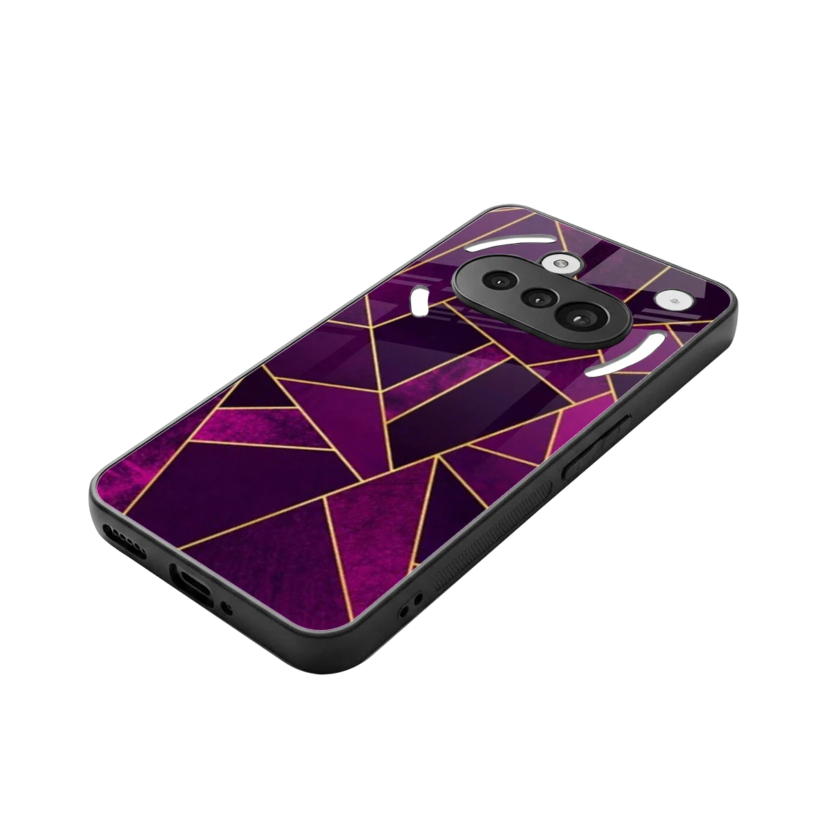 Violet Shards stylish phone case for nothing phone 3a | glossy glass and slim fit