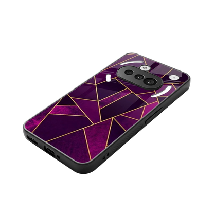 Violet Shards stylish phone case for nothing phone 3a | glossy glass and slim fit