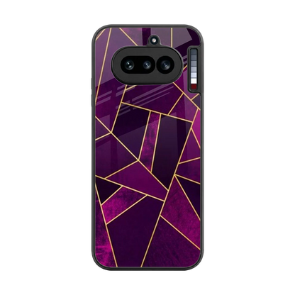 Violet Shards back phone cover | glass case for nothing phone 4a