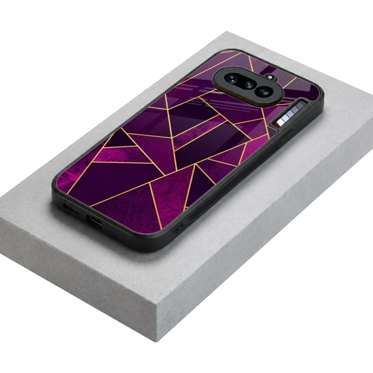 Violet Shards stylish phone case for nothing phone 4a | glossy glass and slim fit