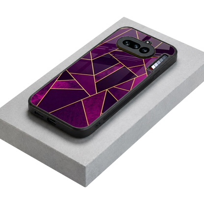 Violet Shards stylish phone case for nothing phone 4a | glossy glass and slim fit