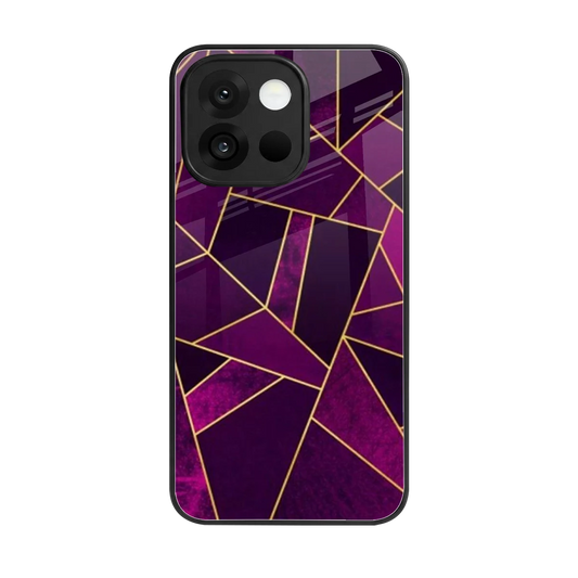 Violet Shards back phone cover | glass case for oneplus 13s