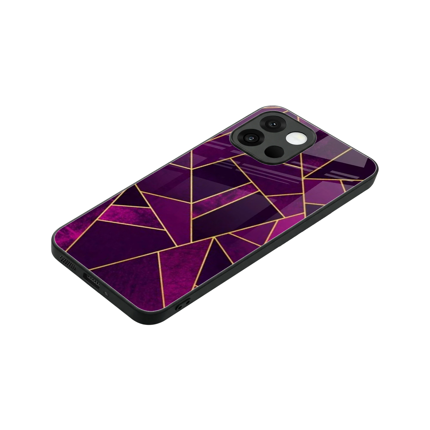 Violet Shards stylish phone case for oneplus 13s | glossy glass and slim fit
